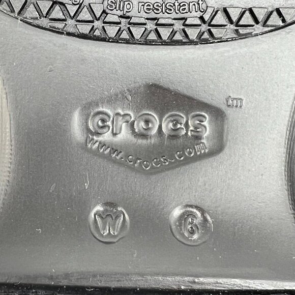 Crocs Womens Neria Pro II Black Slip Resistant Slip On Low Size 6 W Work Clogs - Picture 9 of 9